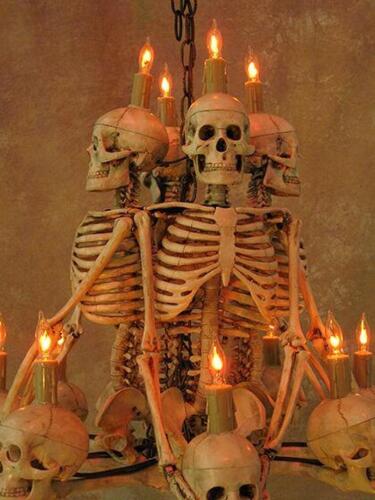 FOUR SKELETON CHANDELIER