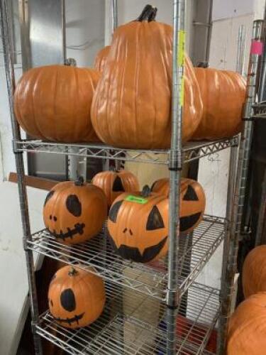 (9) CARVABLE FAUX PUMPKINS