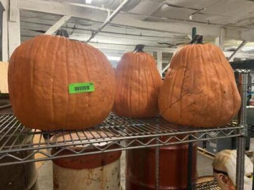 (4) CARVABLE FAUX PUMPKINS