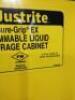 DESCRIPTION: (1) FLAMMABLES SAFETY CABINET BRAND/MODEL: JUSTRITE #1YNE4 INFORMATION: YELLOW, 45 GAL, 43 IN X 18 IN X 65 IN, YELLOW, MANUAL CLOSE, 2 SH - 5