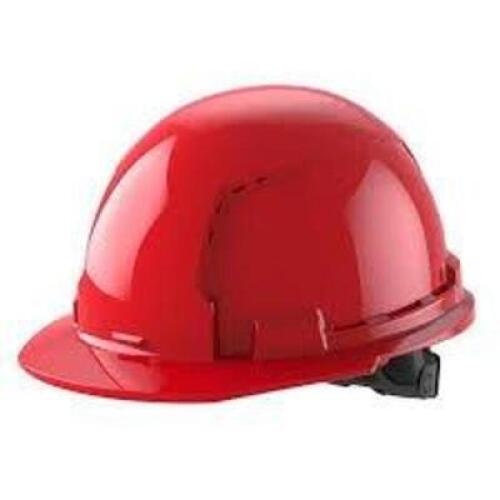DESCRIPTION: (4) HARD HATS, FRONT BRIM BRAND/MODEL: MILWAUKEE #48731128 INFORMATION: RED, 6 PT RETAIL$: $24.97 EA QTY: 4