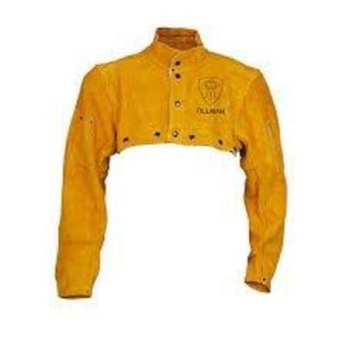 DESCRIPTION: (4) HEAVYWEIGHT CAPE SLEEVE BRAND/MODEL: TILLMAN #3221 INFORMATION: COWHIDE SIDE SPLIT LEATHER SIZE: MEDIUM RETAIL$: $61.49 EA QTY: 4