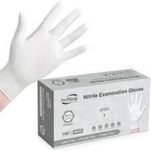 DESCRIPTION: (6) BOXES OF (250) DISPOSABLE NITRIL GLOVES BRAND/MODEL: 60438066 INFORMATION: WHITE SIZE: SMALL RETAIL$: $44.00 EA QTY: 6