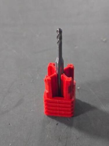DESCRIPTION: (5) SOLID CARBIDE BALL END MILL BRAND/MODEL: ACCUPRO 64535677 SIZE: 0.0800" DIA 0.2400" LOC 1/8" SD RETAIL$: $161.00 QTY: 5