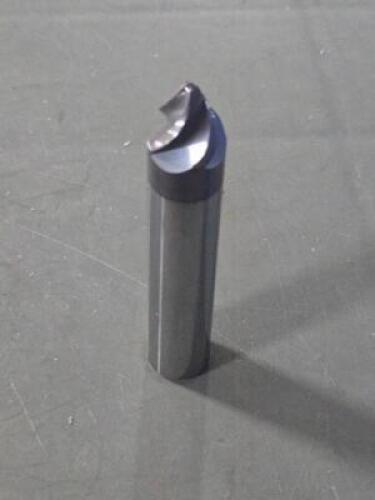 DESCRIPTION: (2) SOLID CARBIDE 30 DEG TAPER FORM BARREL CUTTER END MILL BRAND/MODEL: ACCUPRO 03327988 SIZE: 0.6250" SM. END DIA 5/8" SD 0.5469" LOC RE