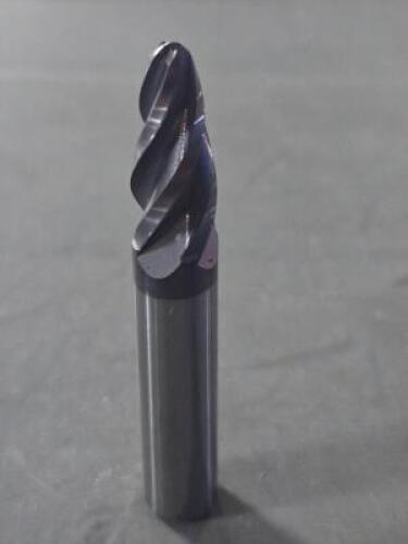 DESCRIPTION: (2) SOLID CARBIDE OVAL FORM BARREL CUTTER END MILL BRAND/MODEL: ACCUPRO 03329810 INFORMATION: 0.3750" SM END DIA SIZE: 3/8" SD 0.8260" LO