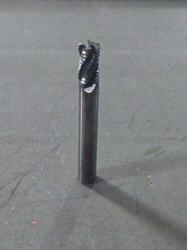 DESCRIPTION: (4) SOLID CARBIDE FINE PITCH ROUGHING END MILL BRAND/MODEL: TITAN USA TC29316 SIZE: 1/4" DIA 3/8" LOC RETAIL$: $147.20 QTY: 4