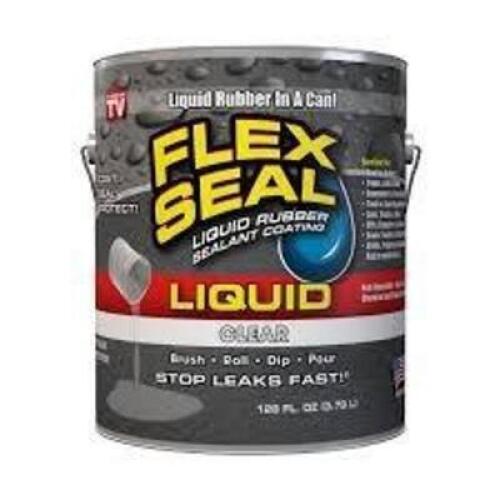 DESCRIPTION: (1) LIQUID RUBBER BRAND/MODEL: FLEX SEAL INFORMATION: CLEAR SIZE: 1 GALLON RETAIL$: $343.40 EA QTY: 1