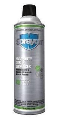 DESCRIPTION: (6) HEAVY DUTY DEGREASER BRAND/MODEL: SPRAYON CD 757 INFORMATION: CITRUS SIZE: 16 OZ RETAIL$: $13.49 EA QTY: 6