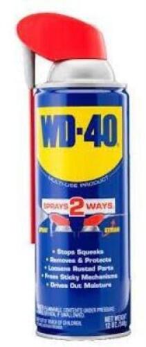 DESCRIPTION: (4) MULTI-USE PRODUCT BRAND/MODEL: WD-40 INFORMATION: SPRAYS 2 WAYS SIZE: 12 oz RETAIL$: $11.57 EA QTY: 4