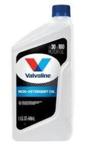 DESCRIPTION: (4) NON-DETERGENT OIL BRAND/MODEL: VALVOLINE INFORMATION: 30W100 SIZE: 1 QT RETAIL$: $20.00 EA QTY: 4