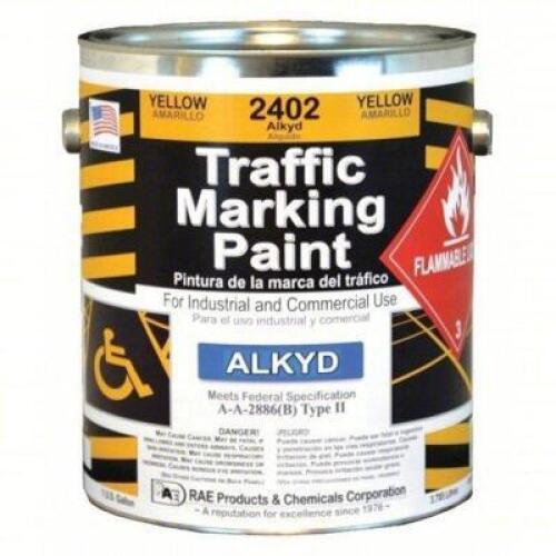 DESCRIPTION: (1) TRAFFIC ZONE MARKING PAINT BRAND/MODEL: RAE #3EHG1 INFORMATION: YELLOW SIZE: 1 GALLON RETAIL$: $85.90 EA QTY: 1