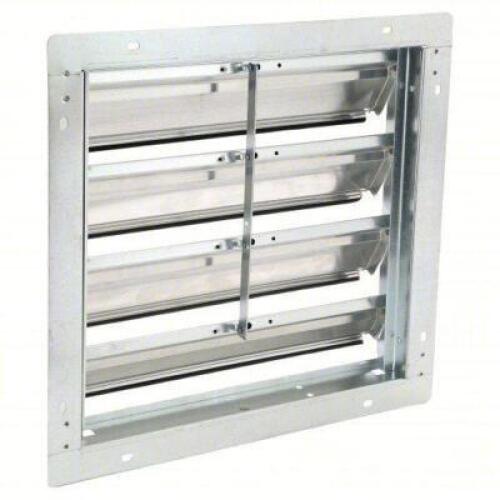 DESCRIPTION: (1) ALU WALL BACKDRAFT DAMPER BRAND/MODEL: DAYTON #1C743D SIZE: For 16 in Fan, Single Panel, 19 in H, 19 in W, 2 1/2 in D RETAIL$: $77.83