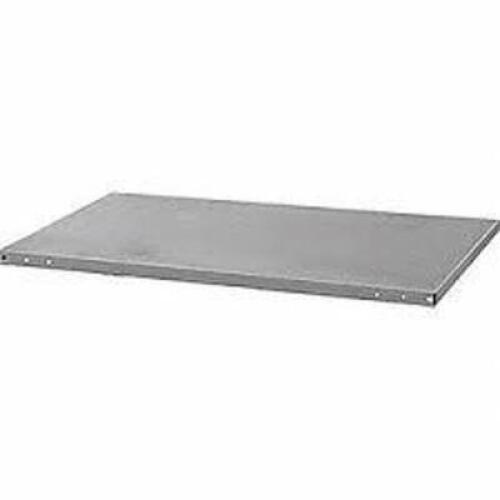 DESCRIPTION: (1) CASE OF (4) SHEET STEEL SHELF BRAND/MODEL: HALLOWELL INFORMATION: GREY SIZE: 22 GAUGE, GREY, 36 X 1 1/4 X 12 IN, SHEET STEEL RETAIL$: