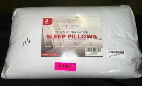 PACK OF TWO KING SLEEP PILLOWS