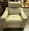 TAN LEATHER POWER RECLINING CHAIR