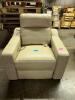 TAN LEATHER POWER RECLINING CHAIR - 4