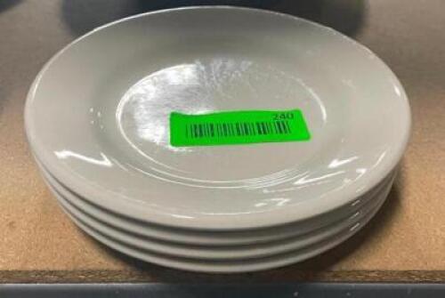 (24) WHITE EMBOOSED PORCELAIN PLATTERS