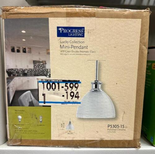 MINI PENDANT LIGHT WITH CLEAR PRISMATIC GLASS