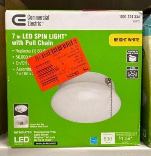 7" LED SPIN LIGHT WITH PULL CHAIN
