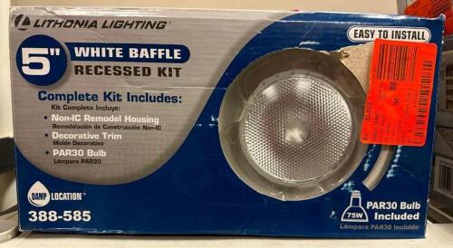 5" WHITE BAFFLE RECESSED LIGHT KIT