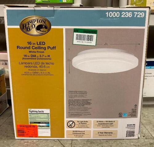 16" LED ROUND CEILING PUFF LIGHT