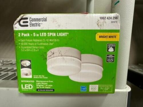 (2)- TWO PACKS 5" LED SPIN LIGHTS