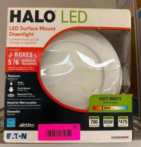 (2)- HALO LED SURFACE MOUNT DOWNLIGHTS