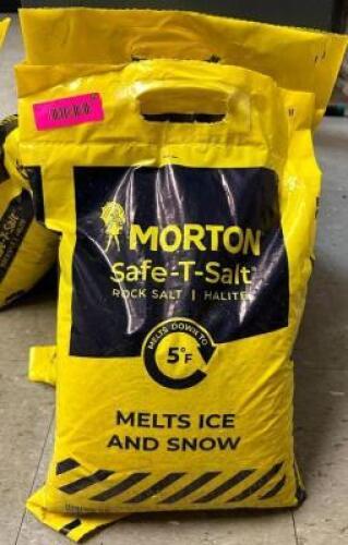 (2)- 25LB POUND BAGS OF MORTON SAFE-T-SALT
