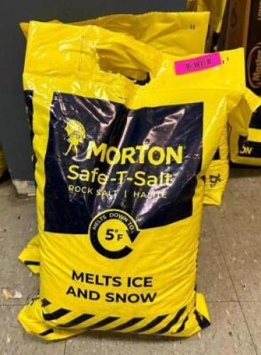 (2)- 25LB POUND BAGS OF MORTON SAFE-T-SALT