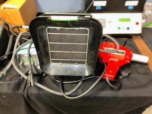 HEAT GUN, WELLER POWER UNIT, AND HEAT LAMP