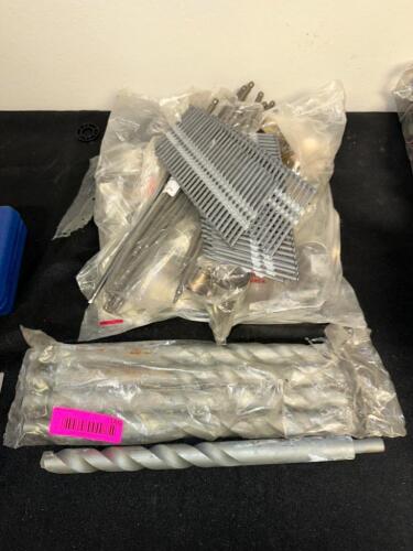 ASSORTED MASONRY DRILL BITS, NAILS, AND EXTENSIONS