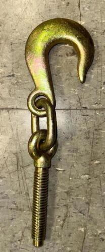 (2)- HEAVY DUTY OPEN EYE SLING HOOKS WITH THREADS