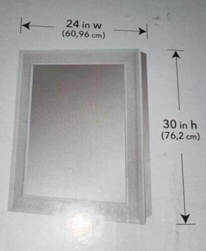 24" WHITE FINISH MEDICINE CABINET