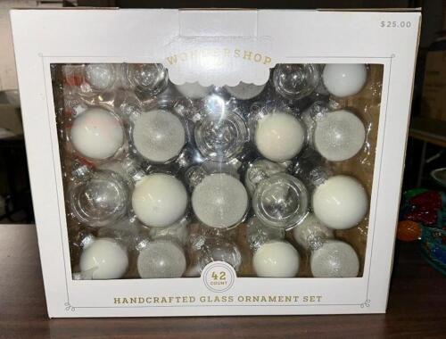 42PC HANDCRAFTED GLASS ORNAMENT SET