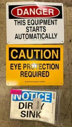 ASSORTED SAFETY SIGNS