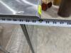 STAINLESS TABLE WITH WIRE UNDERSHELF ON CASTERS - 7