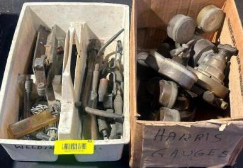 ASSORTED WELDING TORCHES AND GUAGES