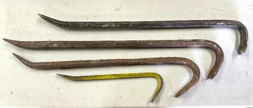 (4) ASSORTED PRY BARS