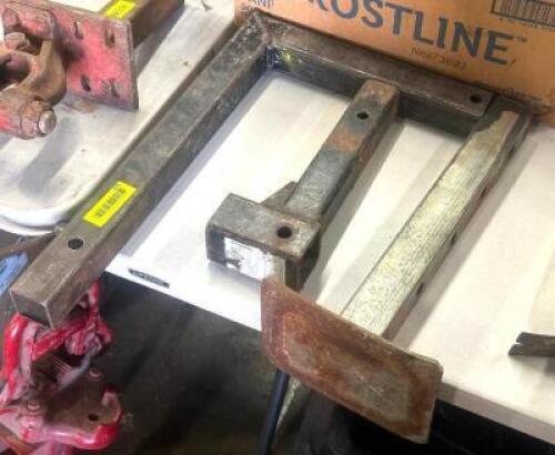 ASSORTED HITCHES AND TRAILER STAND