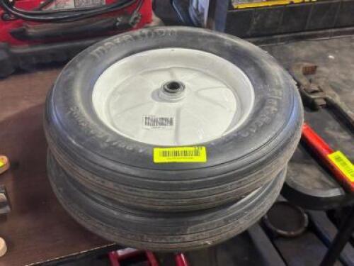 (2) 14" FLAT FREE TIRES