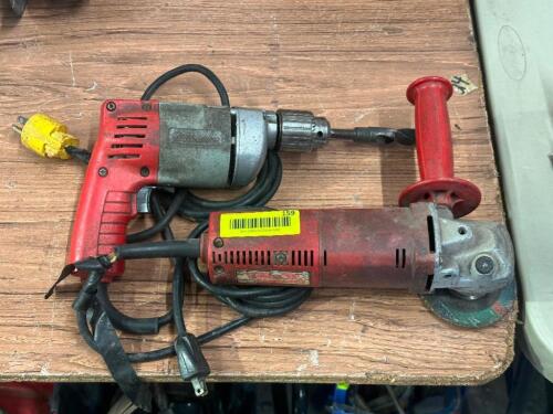 ANGLE GRINDER WITH ELECTRIC DRILL