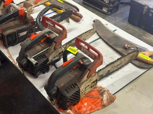 (2) GAS CHAIN SAWS