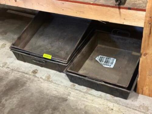 (5) METAL STORAGE BINS