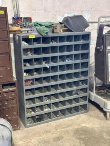 HARDWARE BIN WITH CONTENTS