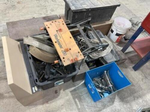 ASSORTED TOOLS, STRAPS AND HARDWARE