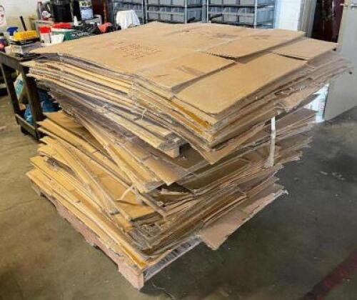 (2) - LARGE PALLET OF CARDBOARD BOXES