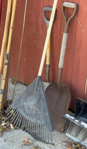 (2) SHOVELS AND RAKE
