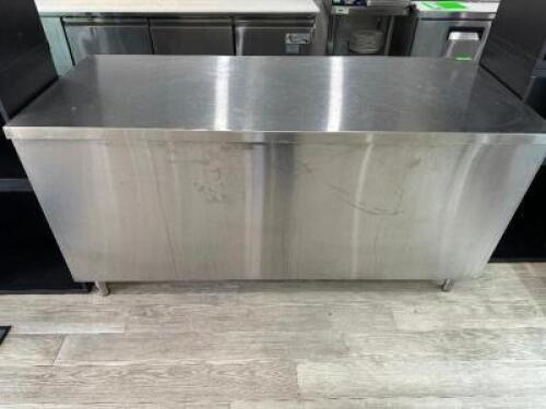 72" X 30" ALL STAINLESS COUNTER / TABLE.