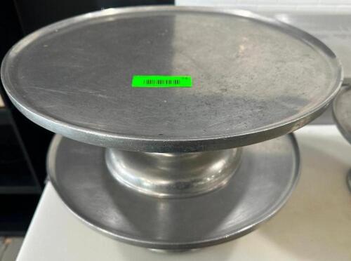 (2) 17" STAINLESS CAKE STANDS